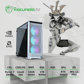 BaB računalo Star R73060 (Ryzen 7 5800X, Liquid, 16GB DDR4, 1TB NVMe, RTX 3060Ti, 800W) Win11P
