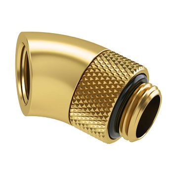 Barrow adapter 45 degrees G1/4 inch male to G1/4 inch female - rotatable, gold TWT45-B01 go