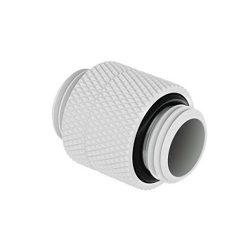 Barrow Adapter straight G1/4 inch male to G1/4 inch male, 14mm, rotatable - white TBX2D-02 w