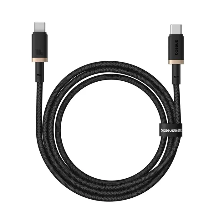 Baseus Dura Type C to Type C 100 W fast charging cable 1 m Black, Gold