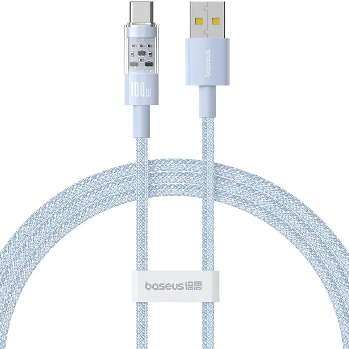 Baseus Gem USB A to USB C fast charging cable 1 m 100 W Blue