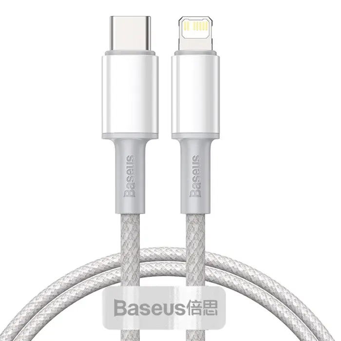 BASEUS USB-C TO LIGHTNING CABLE 20W, 5A, 1M(WHITE)