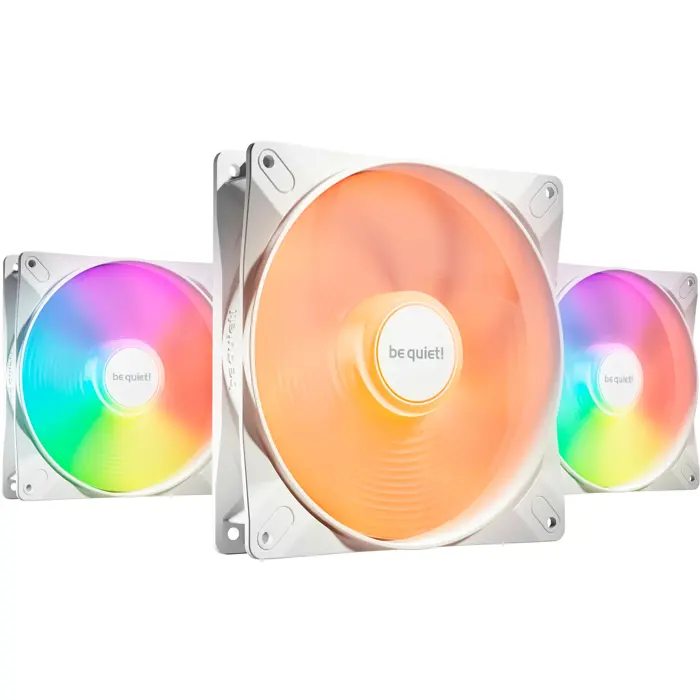 be quiet! Light Wings LX 140mm PWM high-speed White Triple Pack, case fan (white, pack of 3)