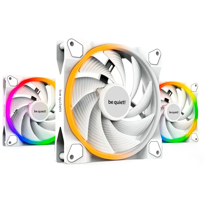 be quiet! Light Wings White 120mm PWM high-speed triple pack, case fan (white, pack of 3, incl. ARGB hub)