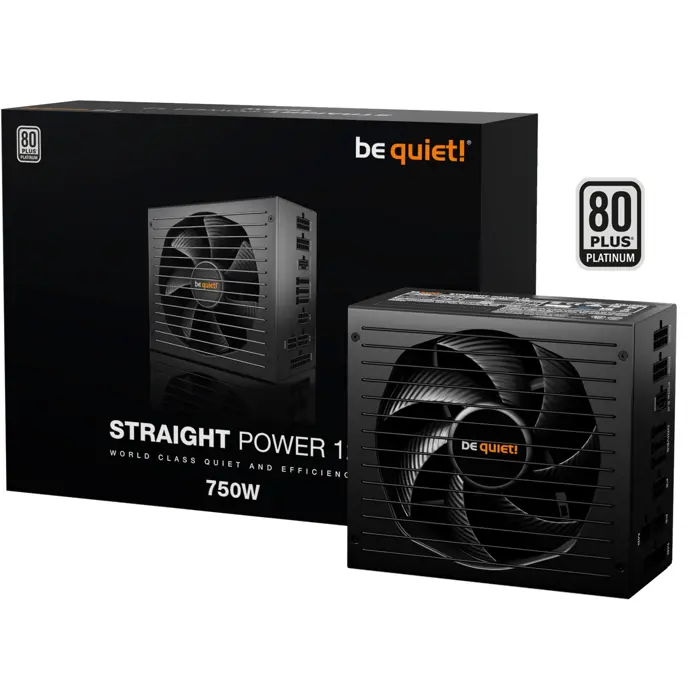 be quiet! Straight Power 12 Platinum 750W ATX3.0, PC power supply (black, 1x 12VHPWR, 4x PCIe, cable management, 750 watts)