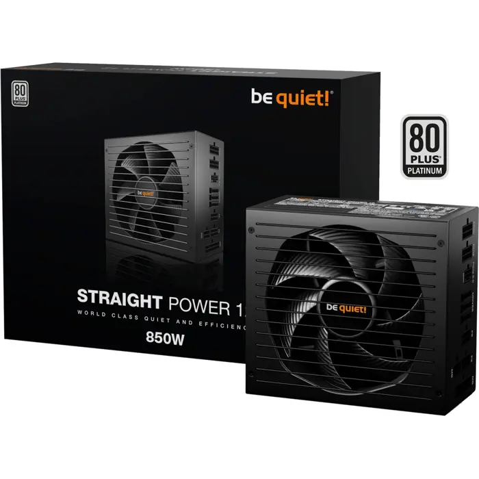 be quiet! Straight Power 12 Platinum 850W ATX3.0, PC power supply (black, 1x 12VHPWR, 4x PCIe, cable management, 850 watts)