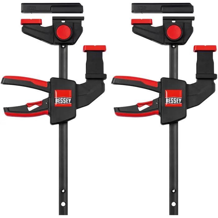 BESSEY 2x one-hand table clamp EZR15SET (black/red, 150 / 60)
