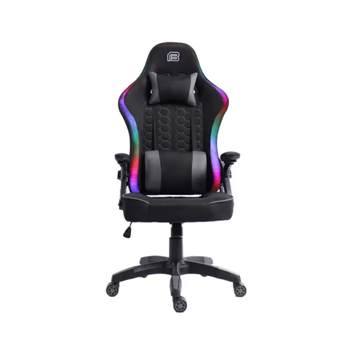 Bit Force HYPNOSIS RGB-2D igraća stolica s potpornim jastučićima, PU koža, 2D naslon za ruke, nosivost 130kg, crna