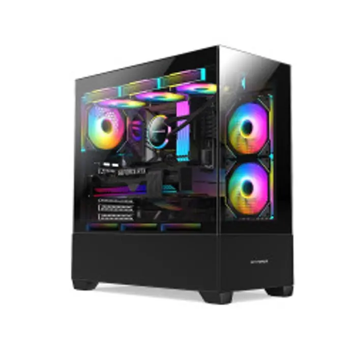 Bit Force SPARK ARGB-TG3 Midi Tower ARGB Gaming PC ATX kućište bez napajanja, crno