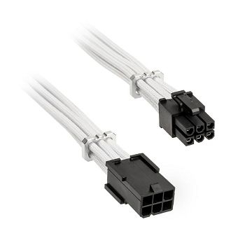 BitFenix Alchemy 6-Pin-PCIe-Produžni kabel, 45 cm, sleeved - bijeli BFA-MAC-6PEG45WK-RP
