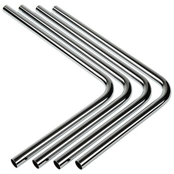 Bitspower Brass Hardtube 16mm OD, 220x300mm, 90 degrees - 4-pack, silver BP-BHT16SL-90R