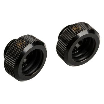 Bitspower Touchaqua adapter connection G1/4 inch AG to 14mm AD hard tube - pack of 2, black TA-FH14-GB