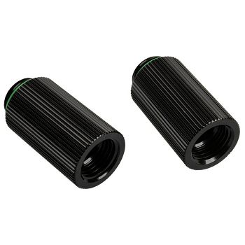 Bitspower Touchaqua adapter straight G1/4 inch male to G1/4 inch female - pack of 2, 30mm, black TA-F63-GB
