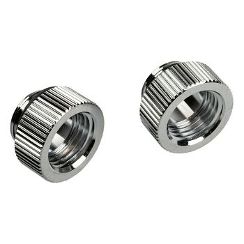 Bitspower Touchaqua adapter straight G1/4 inch male to G1/4 inch female - pack of 2, silver TA-F40-GS