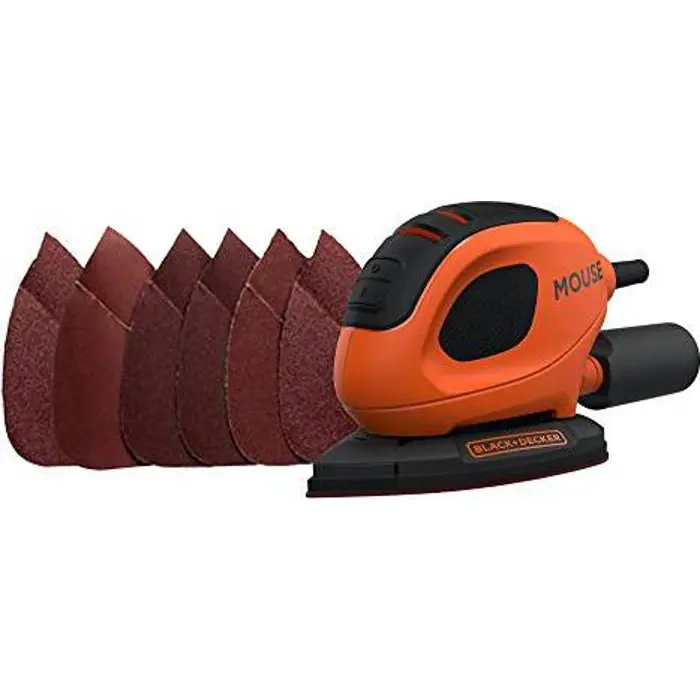 BLACK + DECKER compact mouse BEW230-QS, delta sander (orange / black, 55 watt)