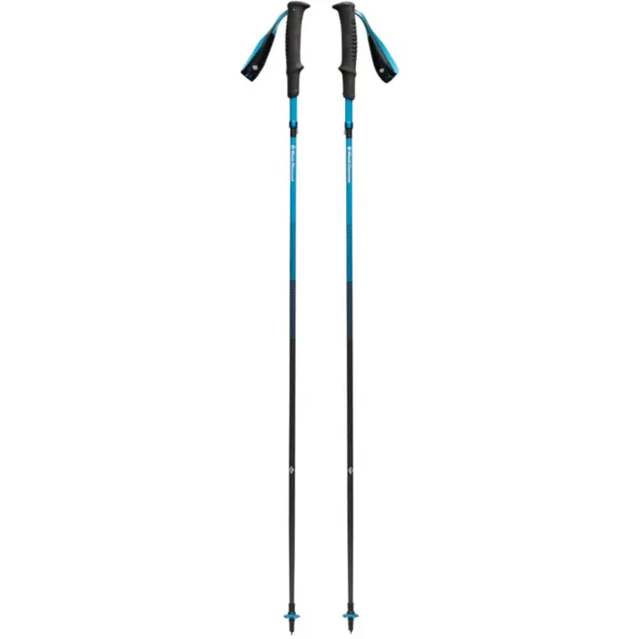 Black Diamond Trekking Poles Distance Carbon Z (anthracite/blue, 1 pair, 115 cm)