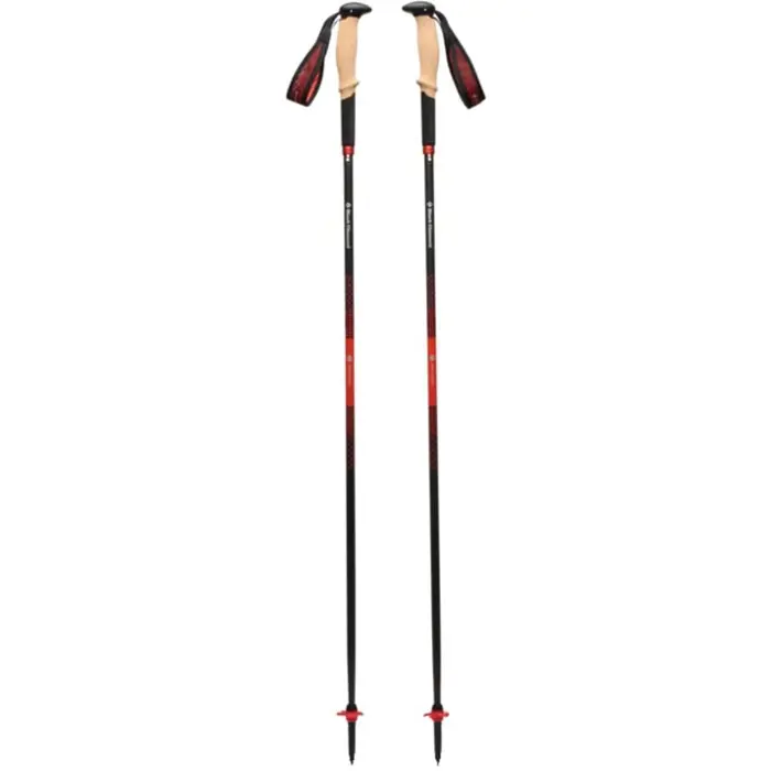 Black Diamond Trekking Poles Pursuit Carbon Z (anthracite/orange, 1 pair, 120 cm)