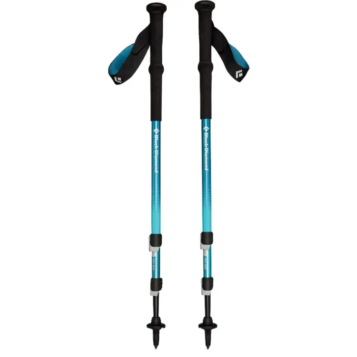 Black Diamond Trekking Poles Trail Back Fitness Equipment (1 Pair, 100 to 140 cm, Creek Blue)