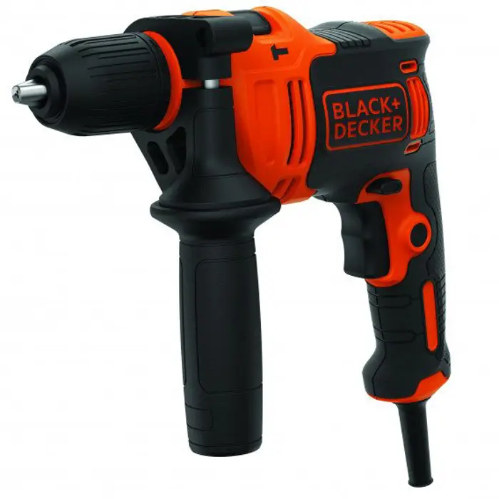 Black+Decker Impact Drill BEH710-QS 710W - Right / left rotation, 13mm SSBF