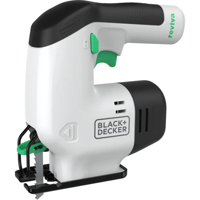 BLACK+DECKER reviva cordless jigsaw, 12 volts (white/black, integrated battery 1.5 Ah)