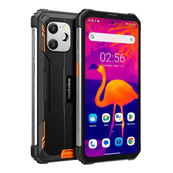 Blackview rugged smartphone BV8900 8GB+256GB with built-in thermal camera, orange.