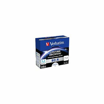 Blu-Ray M-Disc Verbatim BD-R SL 25GB 4× Printable 5 pack JC (Single Layer)