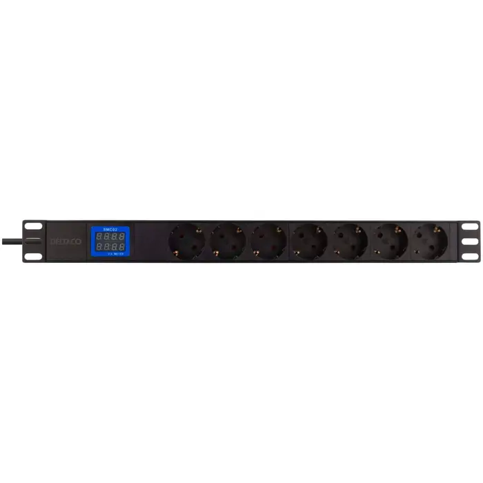 BlueWalker BlueWalker Powerwalker PDU LC-16A 7x CEE 7/3, power supply black, 1 rack unit (IEC C20 input)