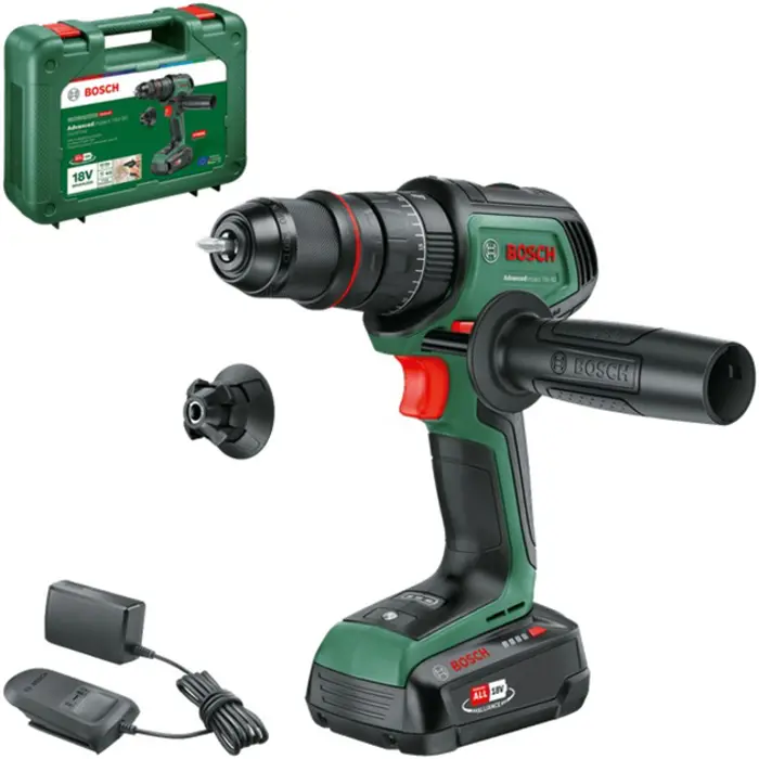 Bosch AdvancedImpact 18V-80 QuickSnap Cordless Impact Drill (green, 2.5 Ah Li-ion battery, carrying case, POWER FOR ALL ALLIANCE)