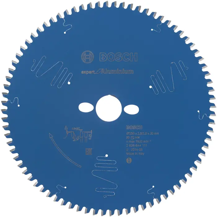 Bosch circular saw blade Expert for Aluminum, 250mm, 80Z (bore 30mm)