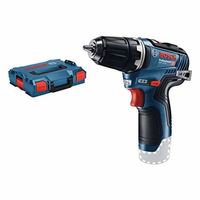 Bosch cordless drill GSR 12V-35 Solo Professional, 12V (blue / black, without battery and charger, L-BOXX)