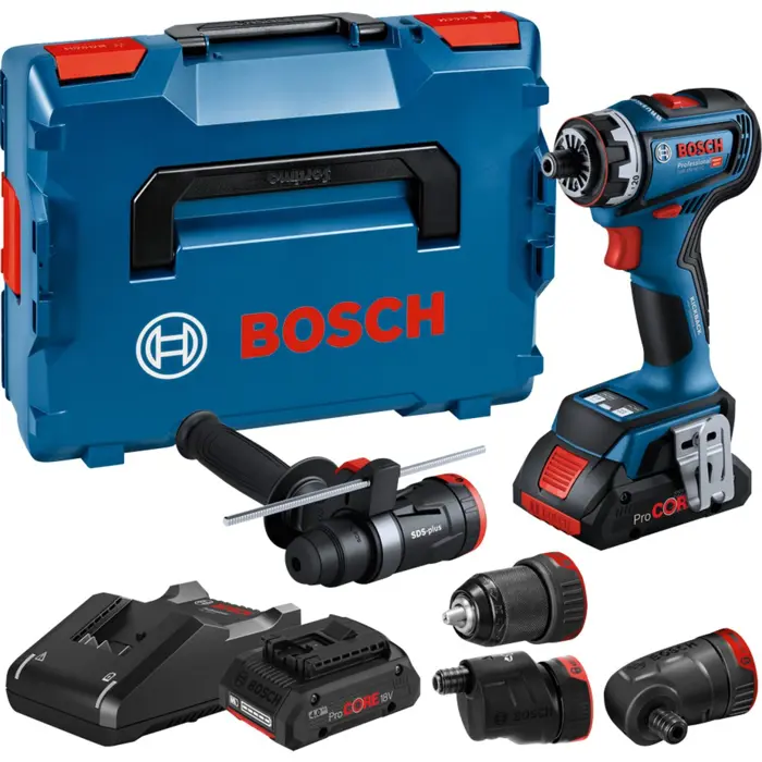 Bosch cordless drill/driver GSR 18V-90 FC Professional, 18Volt (blue/black, 2x battery ProCORE18V 4.0Ah, in L-BOXX)