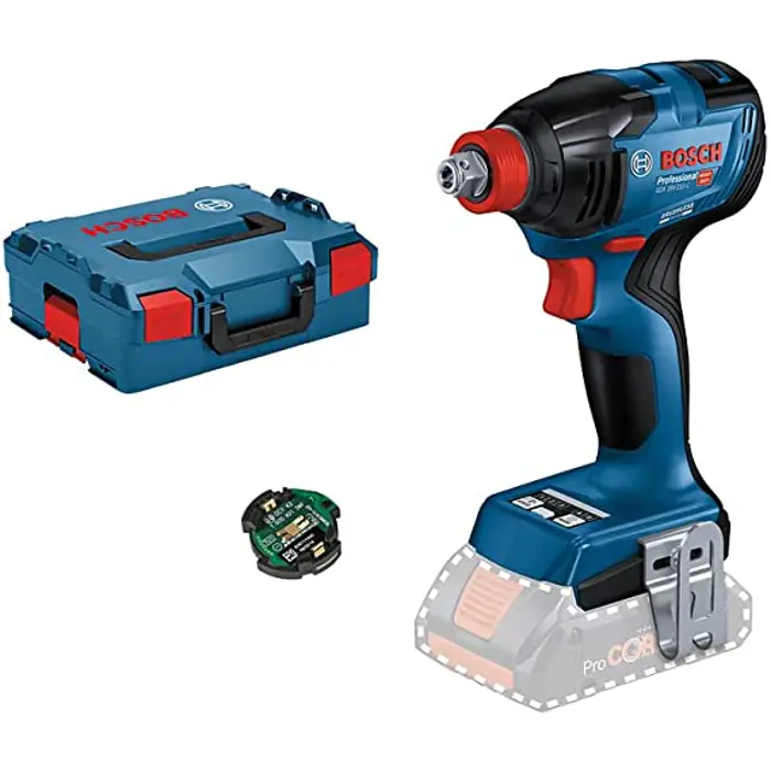 Bosch Cordless Impact Wrench GDX 18V-210 C Professional solo, 18V (blue/black, without battery and charger, L-BOXX)