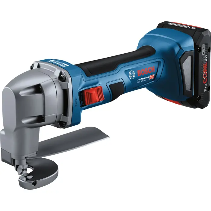 Bosch cordless metal shears GSC 18V-16 E Professional, 18V (blue/black, 2x battery ProCORE18V 4.0Ah, in L-BOXX)