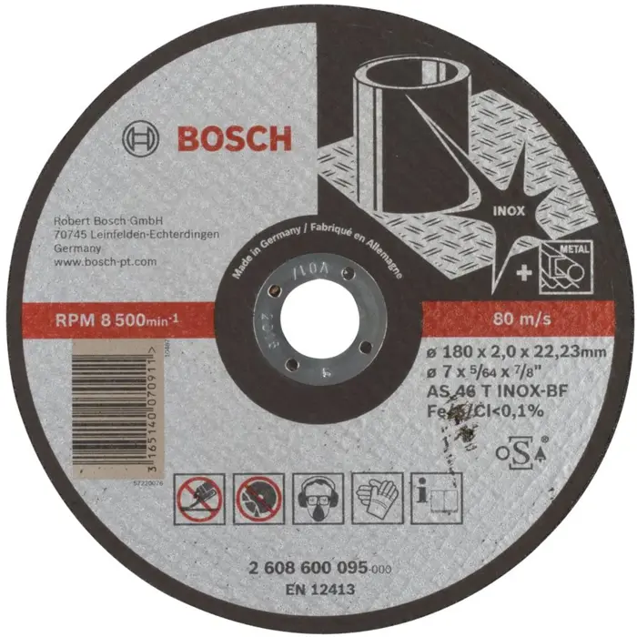 Bosch cutting discs Expert for Inox, 180x2mm, straight (AS 46 T INOX BF)