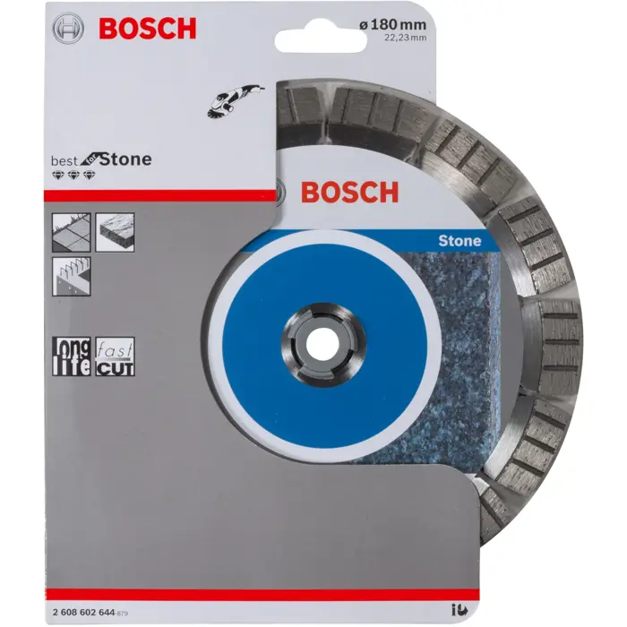 Bosch diamond cutting disc Best for Stone, 180mm (bore 22.23mm)
