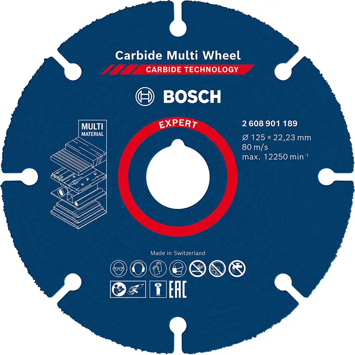Bosch EXPERT Carbide MultiWheel cutting disc, O 125mm (for angle grinders)