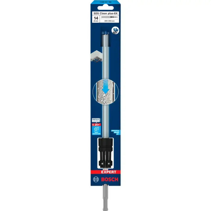 Bosch Expert hammer drill SDS Clean plus-8X, 14mm (working length 200mm, suction drill)