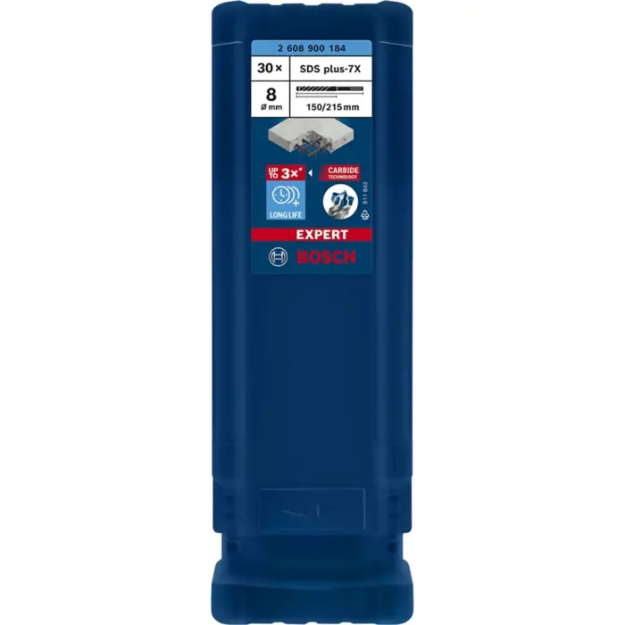 Bosch Expert hammer drill SDS-plus-7X, 8mm, 30 pieces (working length 150mm)