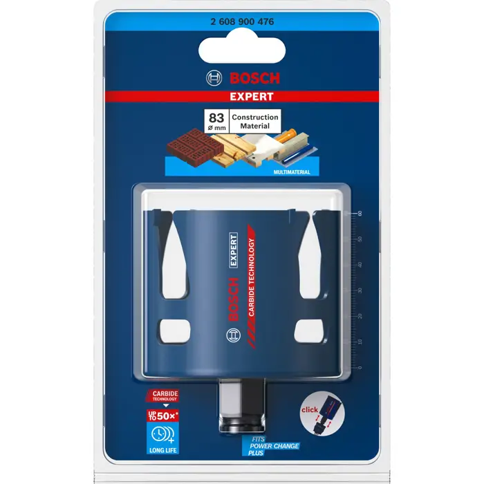 Bosch Expert hole saw 'Construction Material', 83mm (3.1/4")