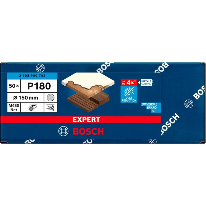 Bosch Expert M480 mesh structure sanding sheet 150mm, K180 (50 pieces, for eccentric sander)