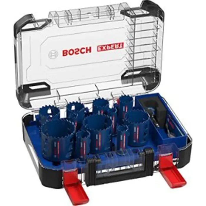 Bosch hole saw Tough material set 14 pieces - 2608900448 EXPERT RANGE
