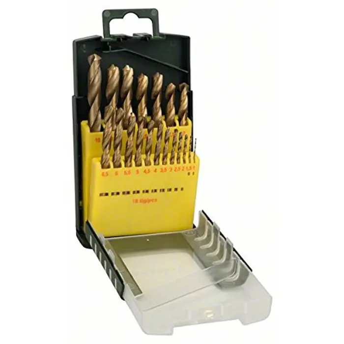 Bosch HSS-TiN metal drill set, 19 items (green)