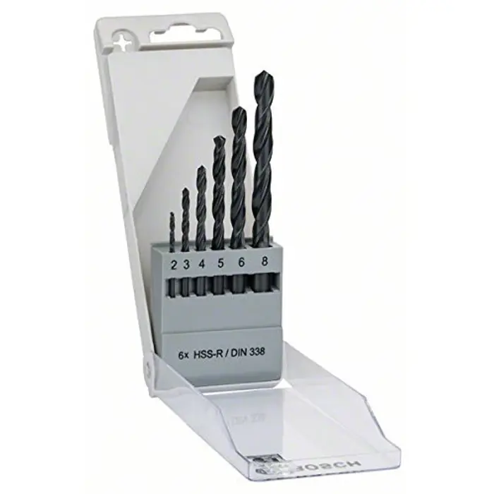 Bosch HSS twist drill set PointTeQ, 135 °, 6 pieces (in cassette)