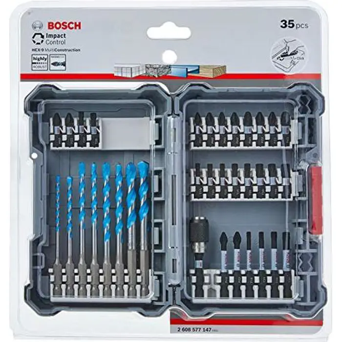 Bosch Impact Control screwdriver bit set w. Multipurpose drill bits, 1/4 ", 35 pieces, drill bit & bit set