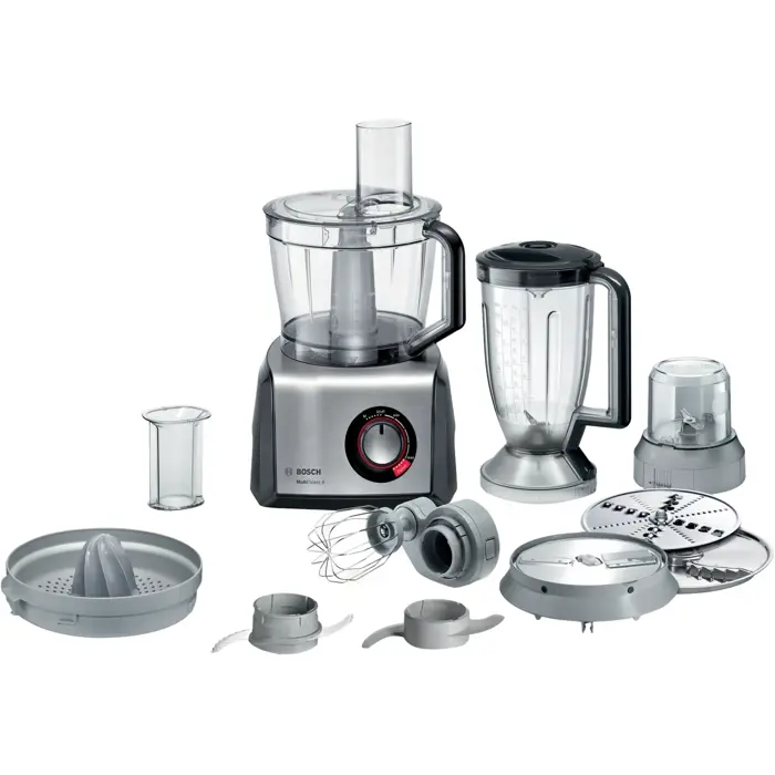 Bosch MultiTalent 8 compact food processor (black/stainless steel, 1,250 watts)