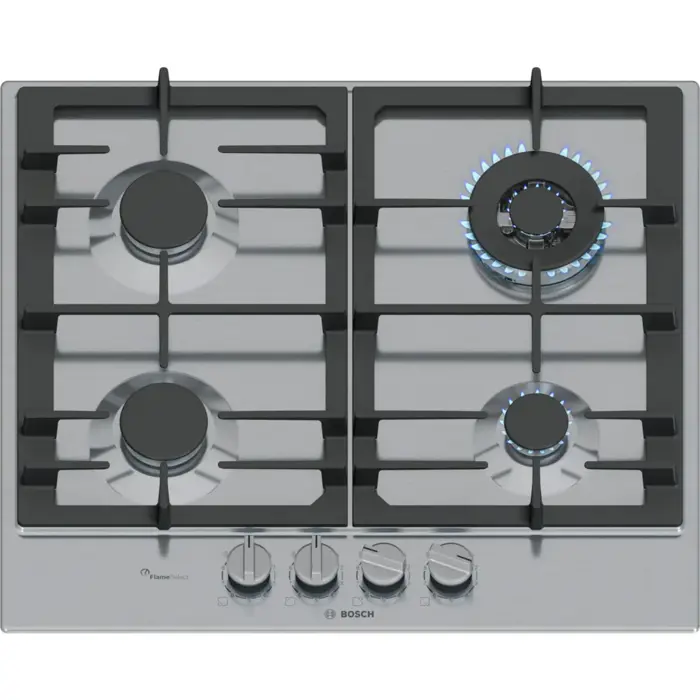 Bosch PCH6A5I90 Series 6, self-sufficient hob (stainless steel/black)