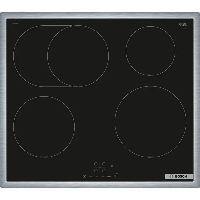 Bosch PIF64RBB5E Series 4, self-sufficient hob (black/stainless steel)