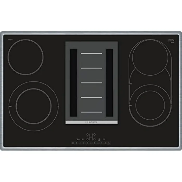 Bosch PKM845F11E, stand-alone cooking field (black / stainless steel, with built extractor)