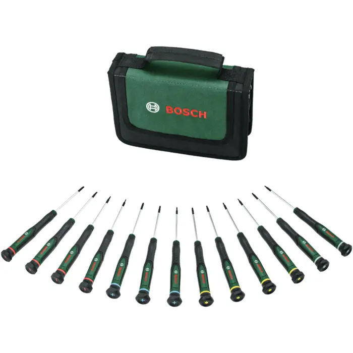 Bosch Powertools precision screwdriver set, 13 pieces (green/black)
