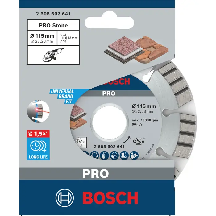 Bosch Powertools PRO Stone diamond cutting disc, O 115mm (bore 22.23mm)